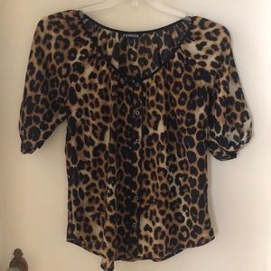 Leopard print blouse